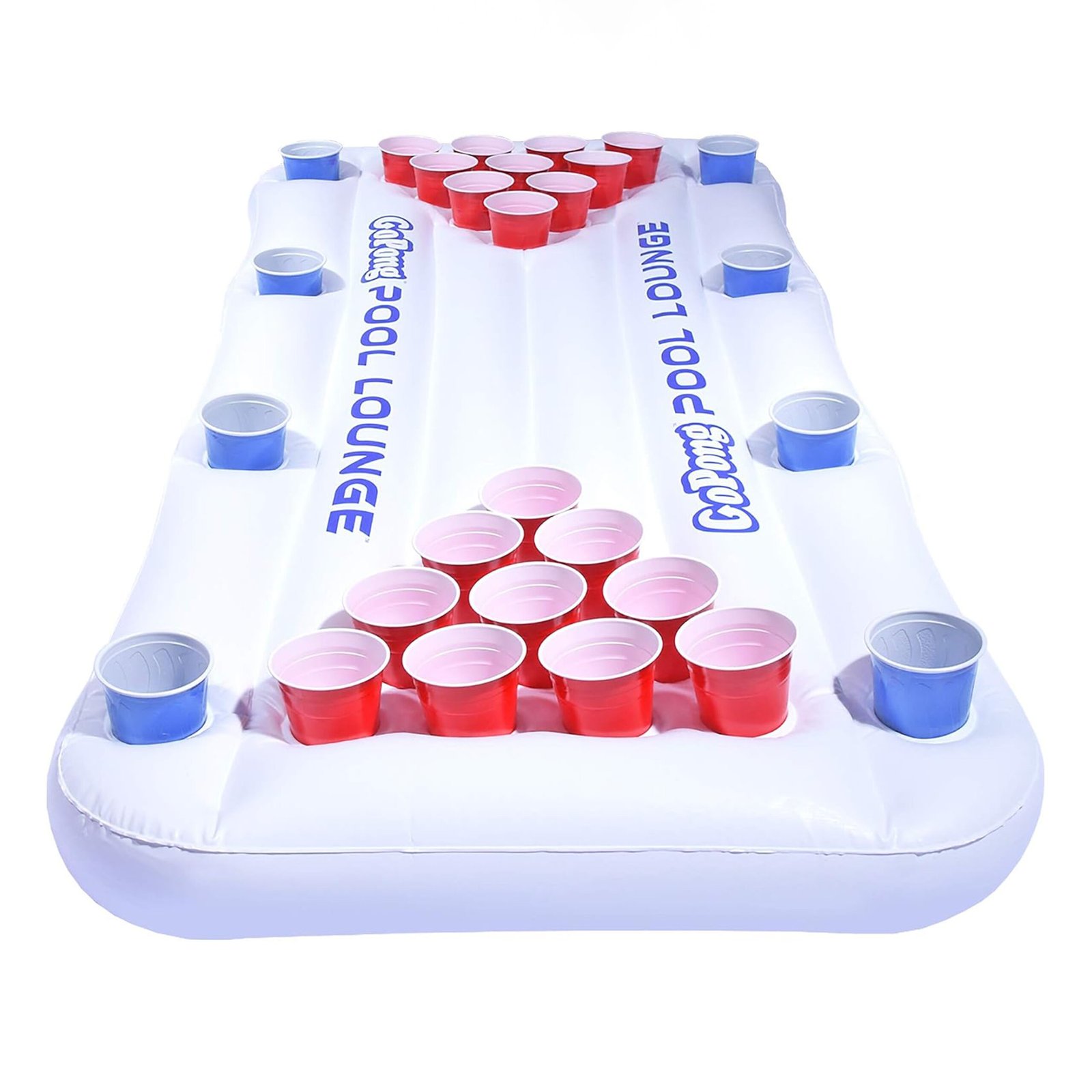 Beer Pong flotante para despedidas en piscina.