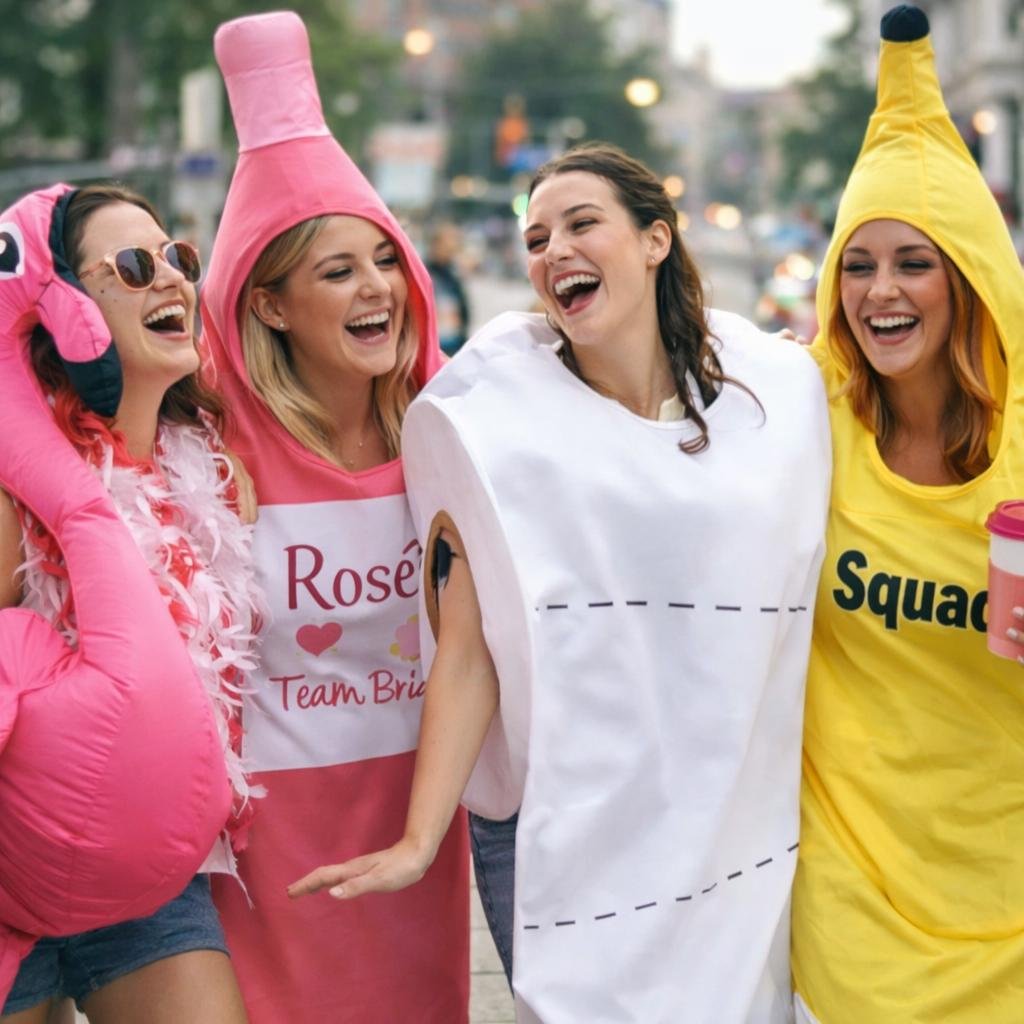 Grupo de amigas celebrando una despedida de soltera